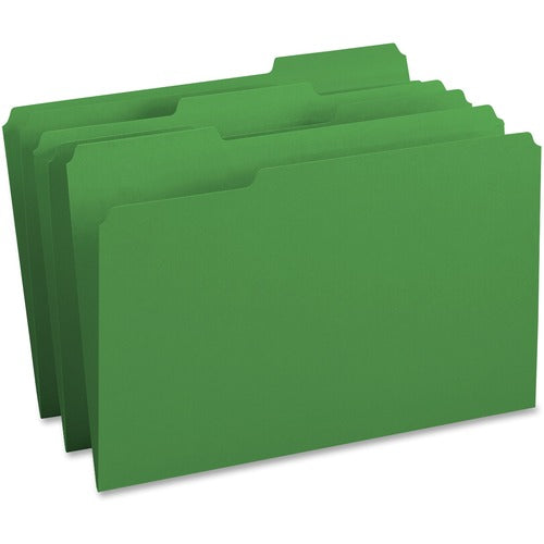 Business Source BSN99721 1/3 Tab Cut Legal Recycled Top Tab File Folder