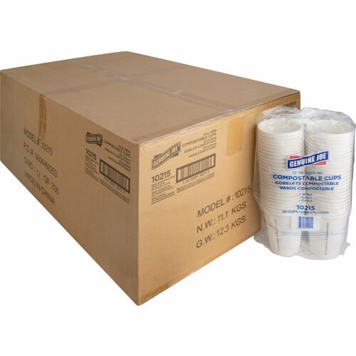 Genuine Joe GJO10215CT 12 oz Eco-friendly Paper Cups