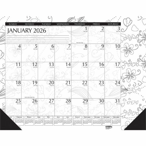 House of Doolittle HOD1876 Doodle Monthly Desk Pad