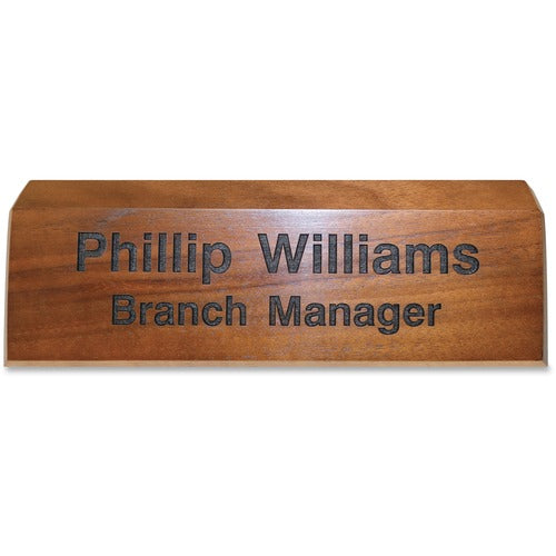 Xstamper XSTK82 Engraved Walnut Desk Sign