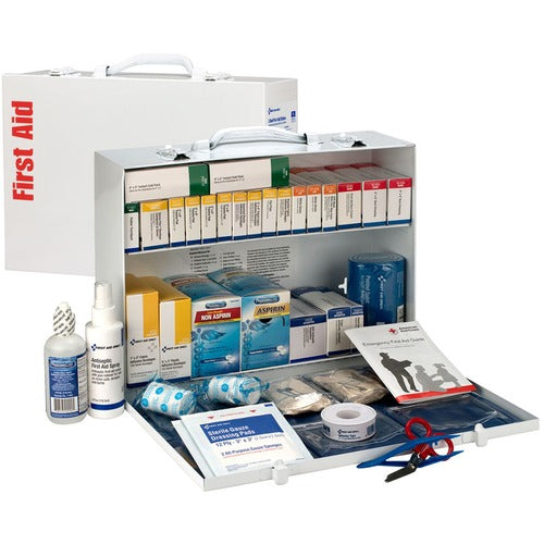 First Aid Only FAO90573 2-Shelf First Aid Cabinet with Medications - ANSI Compliant