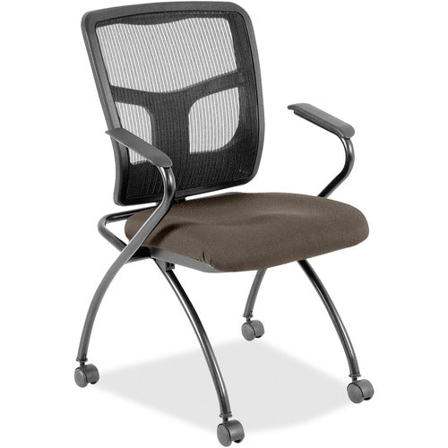 Lorell LLR84374077 Mesh Back Nesting Training/Guest Chairs