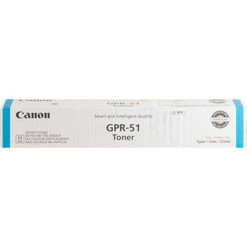 Canon CNMGPR51C GPR-51 Original Laser Toner Cartridge - Cyan - 1 Each