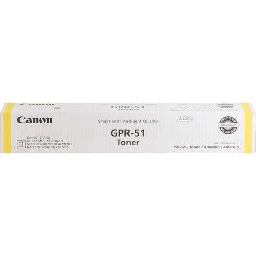 Canon CNMGPR51Y GPR-51 Original Laser Toner Cartridge - Yellow - 1 Each