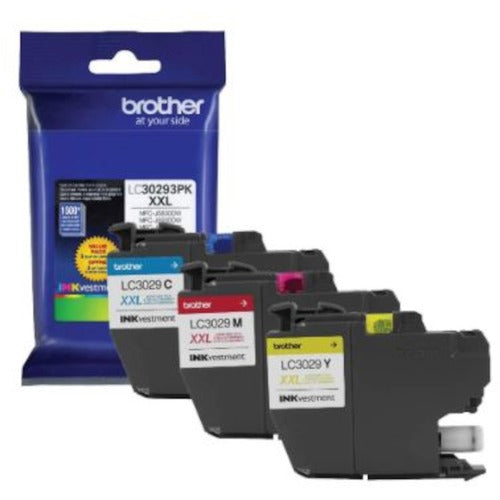 Brother BRTLC30293PK INKvestment LC30293PK Original Inkjet Ink Cartridge - Cyan, Magenta, Yellow - 3 / Pack