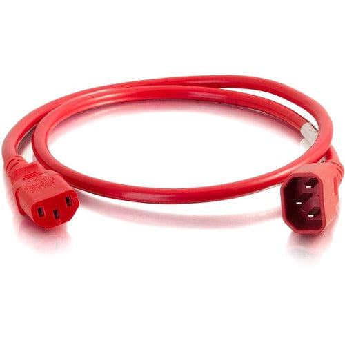 C2G CGO17565 10ft 14AWG Power Cord (IEC320C14 to IEC320C13) -Red