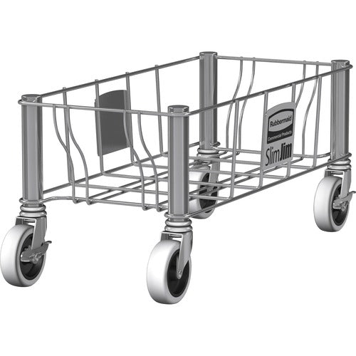Rubbermaid Commercial RCP1968468 1968468 Slim Jim Stainless Steel Single Dolly for Slim Jim Containers