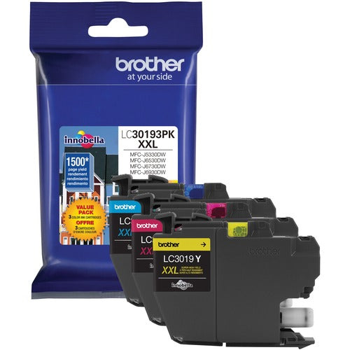 Brother BRTLC30193PK Innobella LC30193PK Original Inkjet Ink Cartridge - Cyan, Magenta, Yellow - 3 / Pack