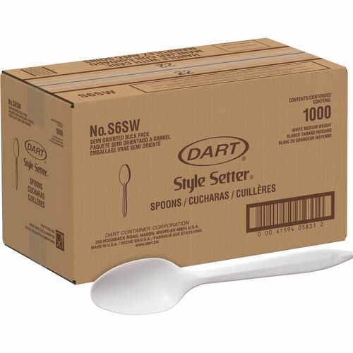 Solo SCCS6SW Cup Medium Weight Polypropylene Teaspoons