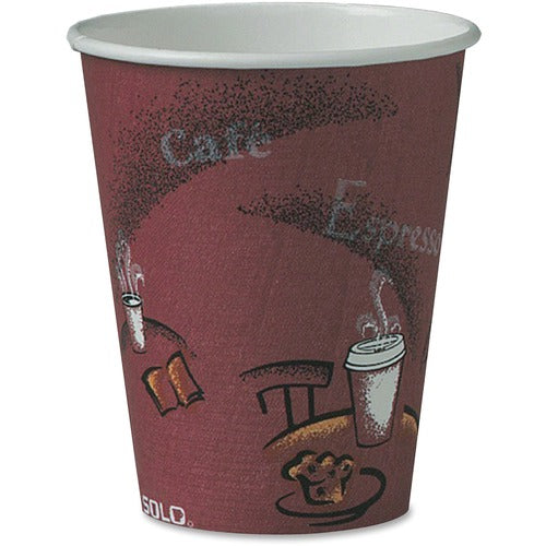 Solo SCC378SI0041CT 8 oz Bistro Design Disposable Paper Cups