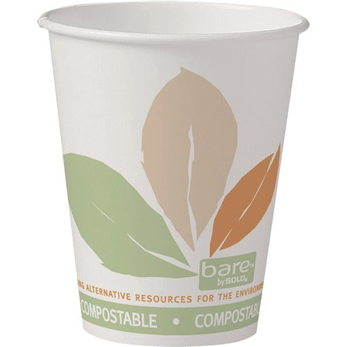 Solo SCC378PLAJ723CT Bare Eco-Forward 8 oz SSPLA Paper Hot Cups