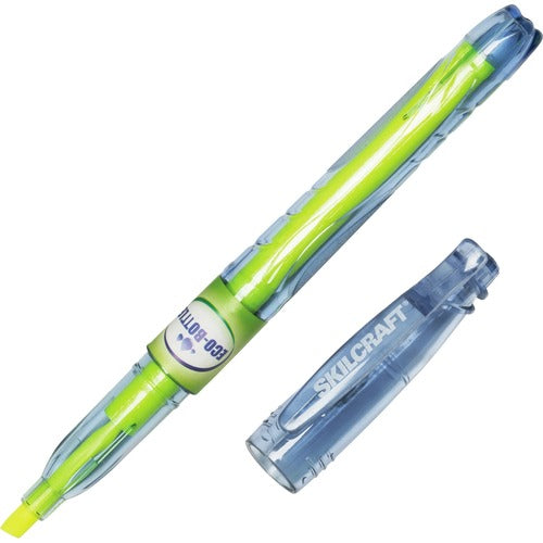 SKILCRAFT® NSN6578559 SKILCRAFT Yellow Fluorescent Recycled Highliter