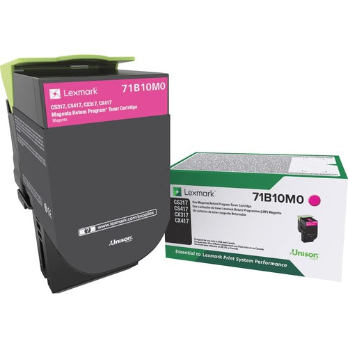 Lexmark LEX71B10M0 Unison Original Laser Toner Cartridge - Magenta - 1 Each