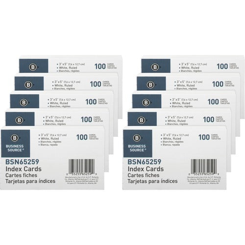 Business Source BSN65259BX Ruled Index Cards
