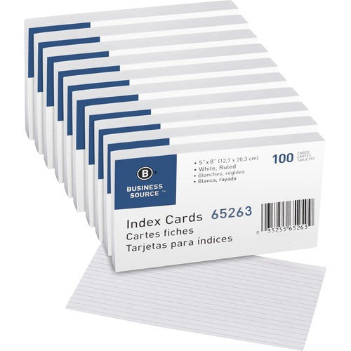 Business Source BSN65263BX Ruled Index Cards