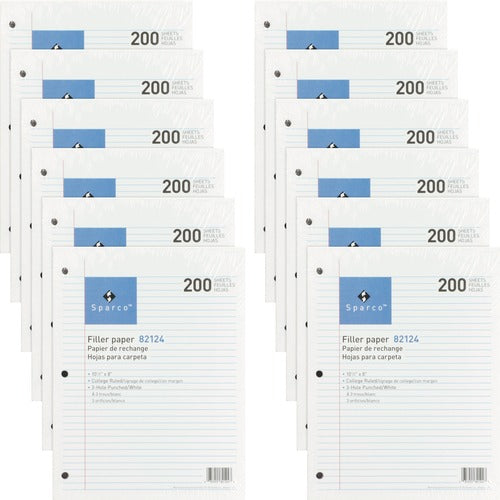 Sparco SPR82124BD 3-hole Punched Filler Paper