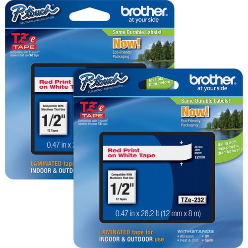 P-touch BRTTZE232BD TZe Laminated Tape Cartridges