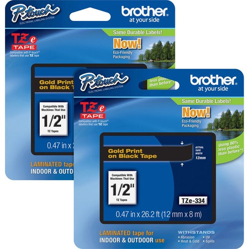P-touch BRTTZE334BD TZe Laminated Tape Cartridges