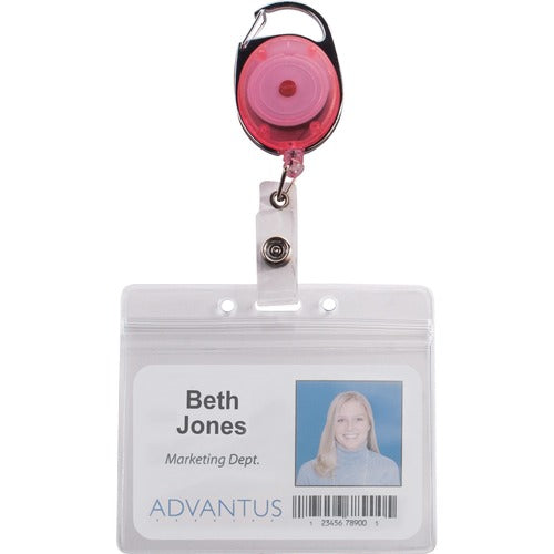 Advantus AVT91119 Neon Carabiner ID Reels