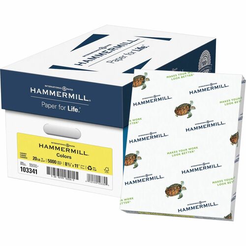 Hammermill HAM103341CT Colors Recycled Copy Paper - Canary