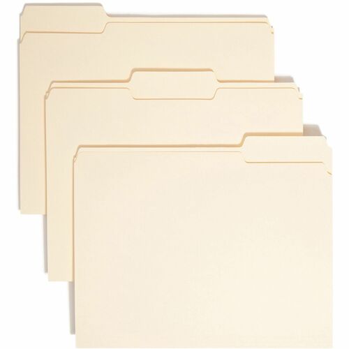 Smead SMD10330CT 1/3 Tab Cut Letter Recycled Top Tab File Folder