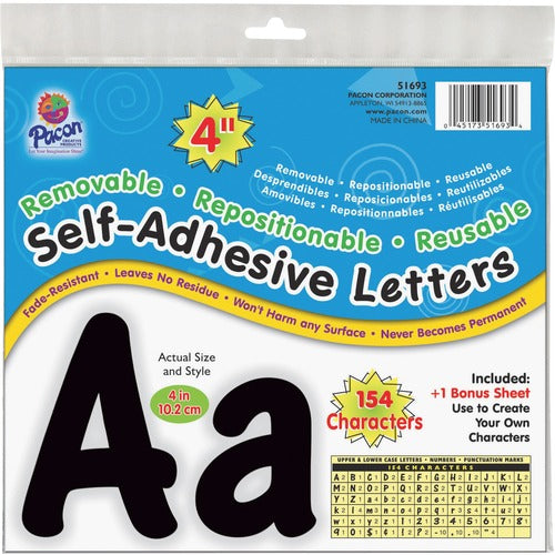 UCreate PAC51693 154 Character Self-adhesive Letter Set
