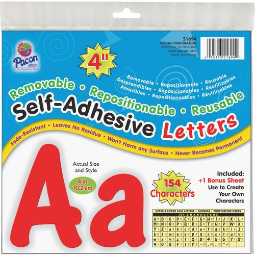 UCreate PAC51694 154 Character Self-adhesive Letter Set