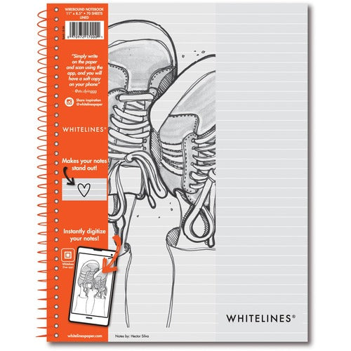Roaring Spring ROA17000 Whitelines Premium Line Ruled Spiral Notebook