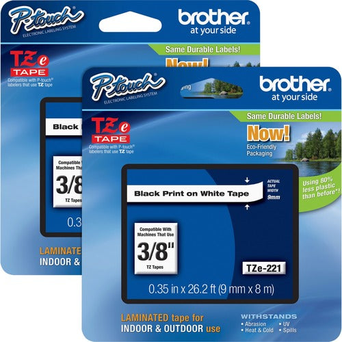 P-touch BRTTZE221BD TZe Laminated Tape Cartridges