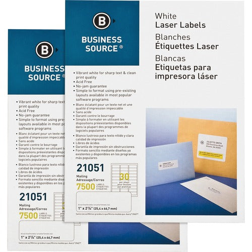 Business Source BSN21051CT Bright White Premium-quality Address Labels