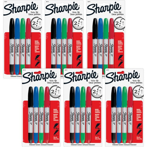 Sharpie SAN32174PPBG Twin Tip Permanent Markers