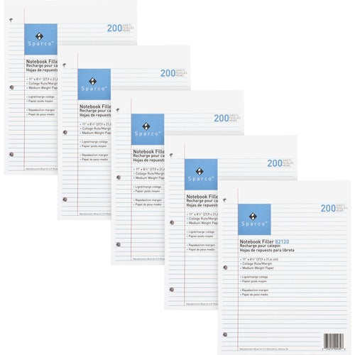 Sparco SPR82110BD Notebook Filler Paper - Letter
