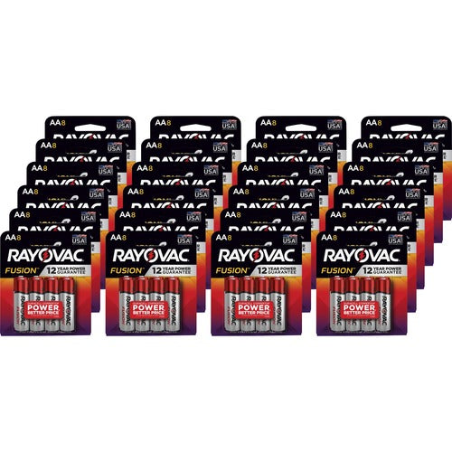 Rayovac RAY8158TFUSKCT Fusion Advanced Alkaline AA Battery 8-Packs