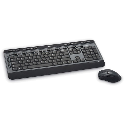 Verbatim VER99788 Wireless Multimedia Keyboard and 6-Button Mouse Combo - Black