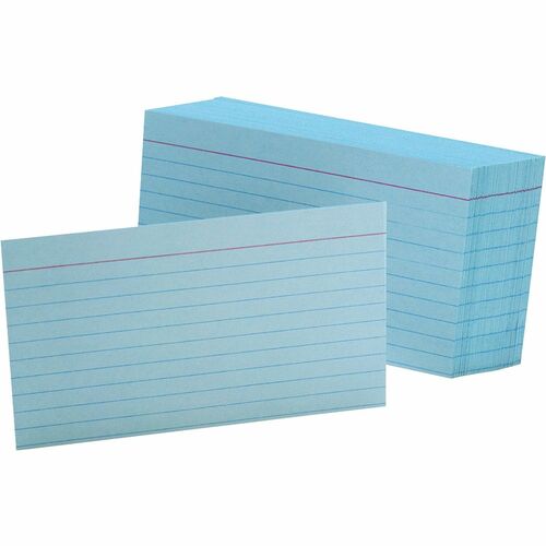 Oxford OXF7321BLU Colored Ruled Index Cards