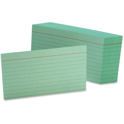 Oxford OXF7321GRE Colored Ruled Index Cards