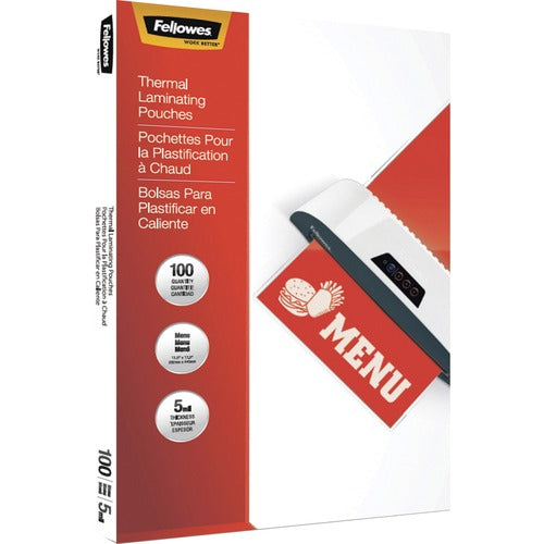 Fellowes FEL5746001 Menu Size Thermal Laminating Pouches