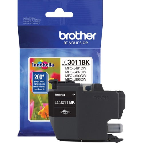 Brother BRTLC3011BK Innobella LC3011BK Original Standard Yield Inkjet Ink Cartridge - Single Pack - Black - 1 Each