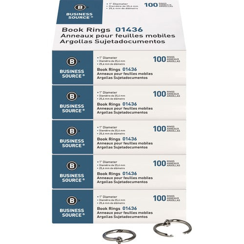 Business Source BSN01436BD Standard Book Rings