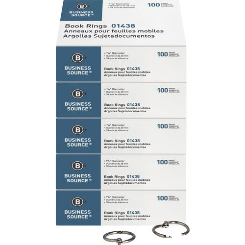 Business Source BSN01438BD Standard Book Rings