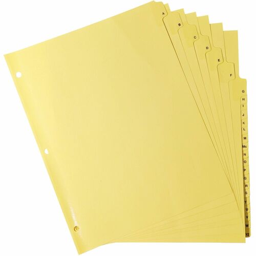 Business Source BSN01806 A-Z Clear Plastic Tab Index Dividers
