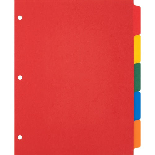 Business Source BSN01809 Plain Tab Color Polyethylene Index Dividers