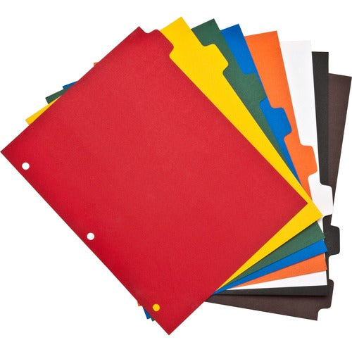 Business Source BSN01810 Plain Tab Color Polyethylene Index Dividers