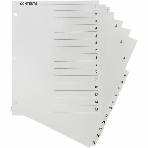 Business Source BSN05857 Table of Content Quick Index Dividers