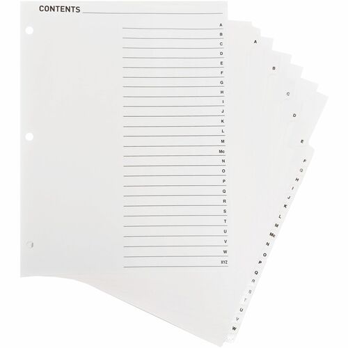 Business Source BSN05858 A-Z Tab Table of Contents Index Dividers