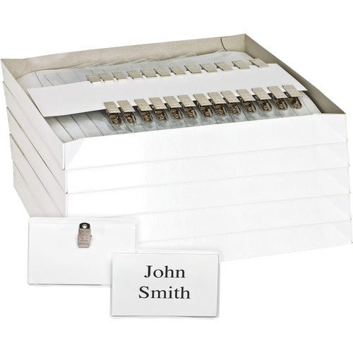 Business Source BSN19184BD Clip Holder Style Badge Kit