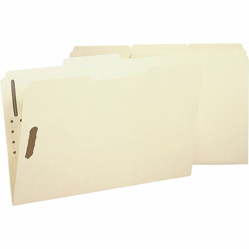 Business Source BSN17231 1/3 Tab Cut Legal Recycled Fastener Folder