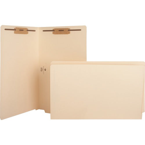 Business Source BSN17265 Straight Tab Cut Legal Recycled Fastener Folder