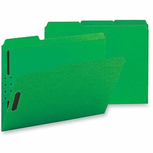 Business Source BSN17268 1/3 Tab Cut Letter Recycled Fastener Folder