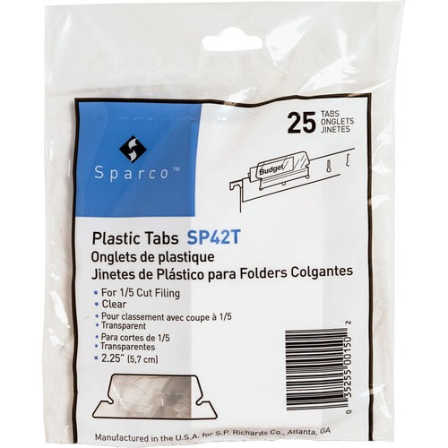 Business Source BSN42T Plastic Clear Tabs